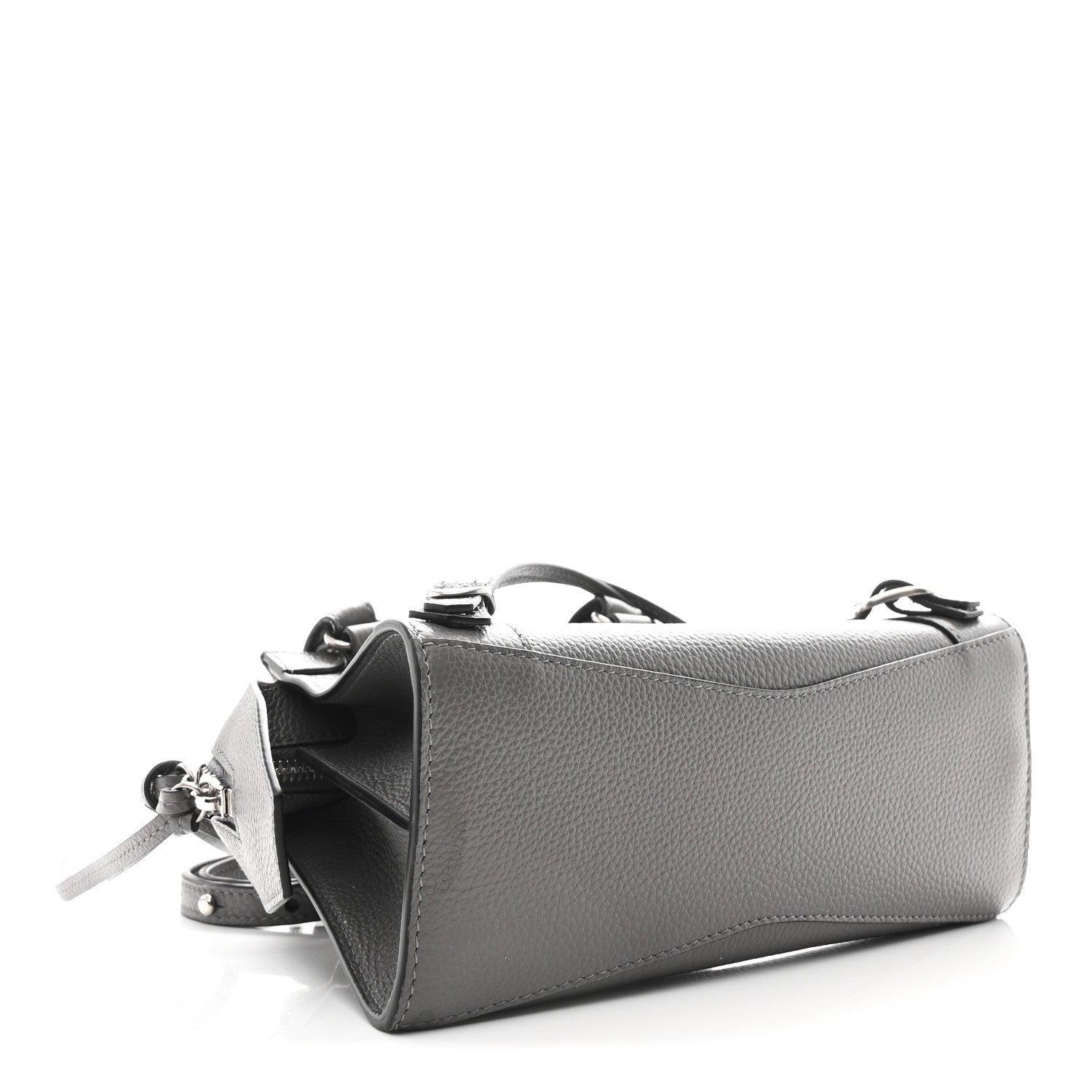 Balenciaga Grained Calfskin Neo Classic Silver Hardware Mini City Dark Grey 4 of 11