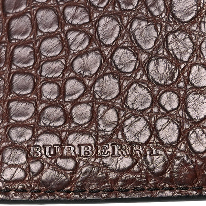 Burberry Alligator Passport Holder Brown 7 of 9