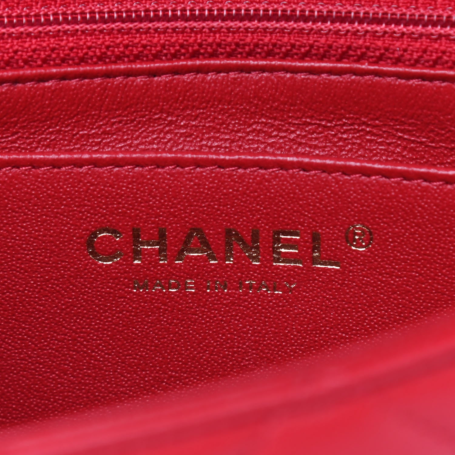 Chanel Lambskin Quilted Mini Rectangular Flap Red 6 of 9