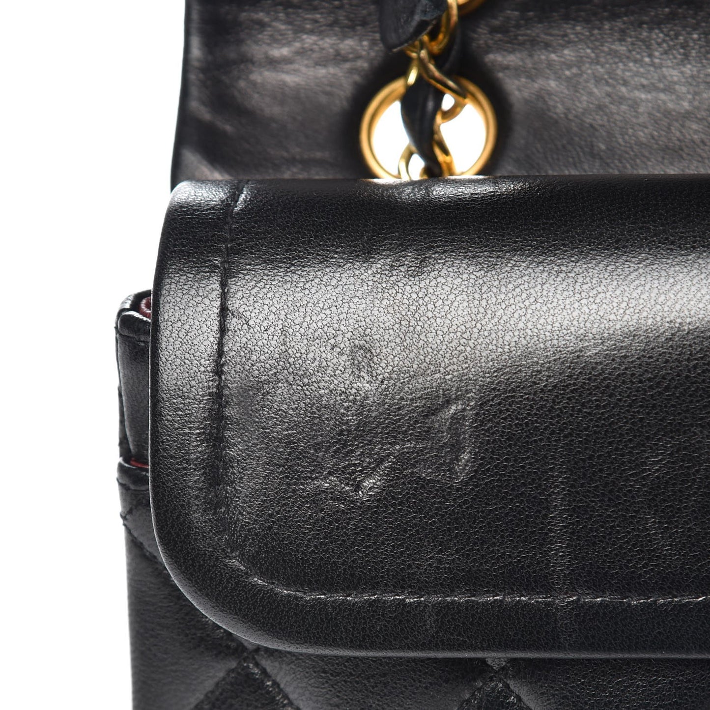 Lambskin Quilted Small Double Flap Black