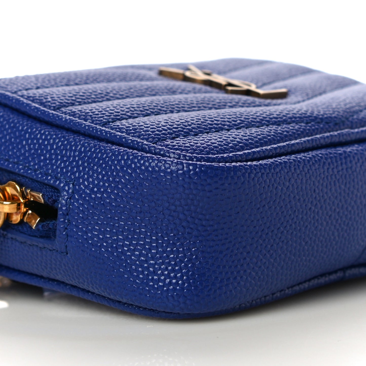 Grain De Poudre Matelasse Monogram Baby Lou Camera Bag Sapphire Blue