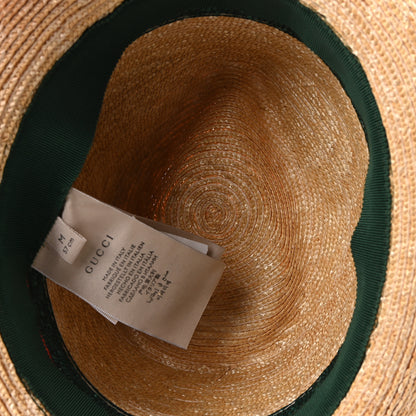 Gucci Abaca Straw Web Fedora Hat M 8 of 10