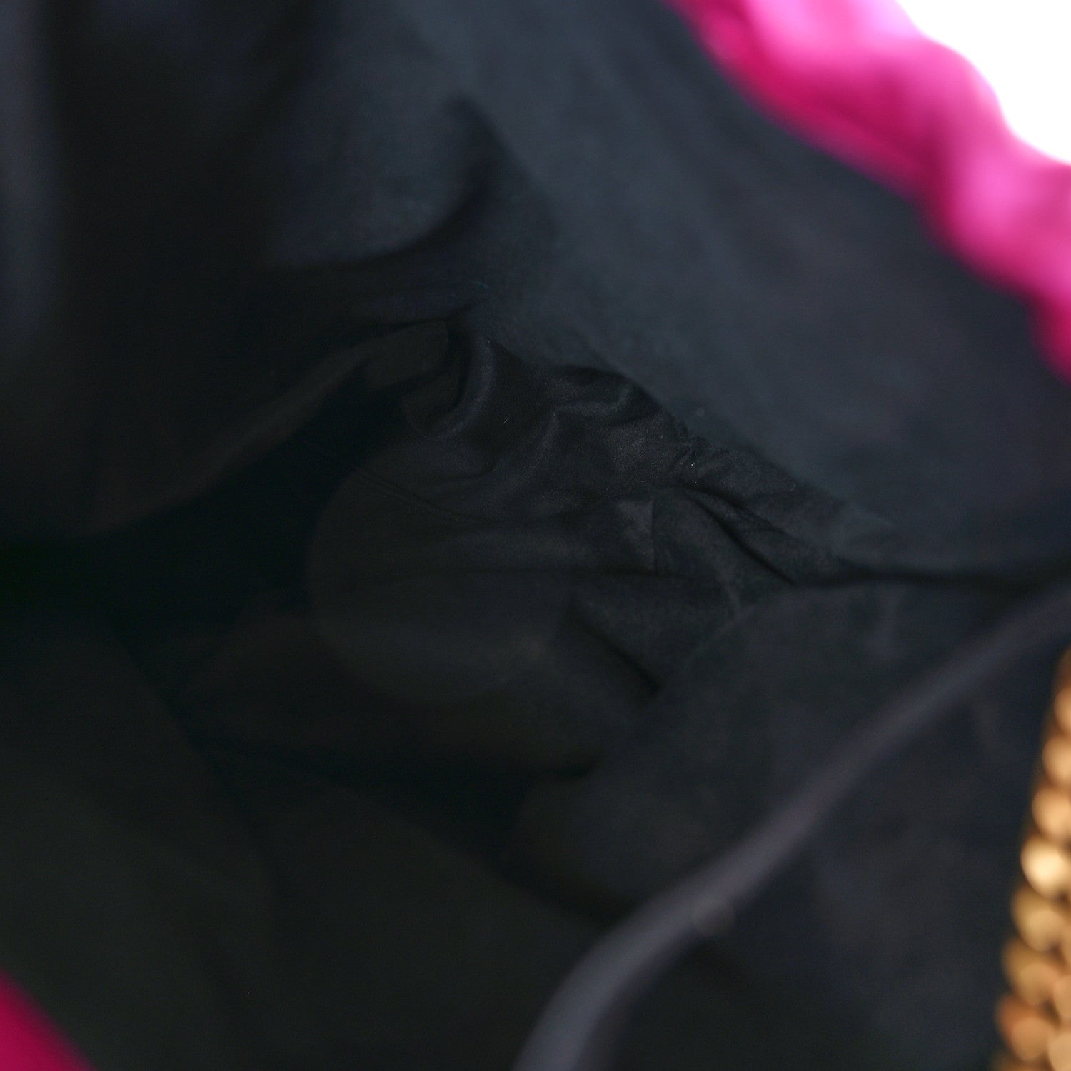 Saint Laurent Lambskin Teddy Drawstring Bag Fuchsia 6 of 13