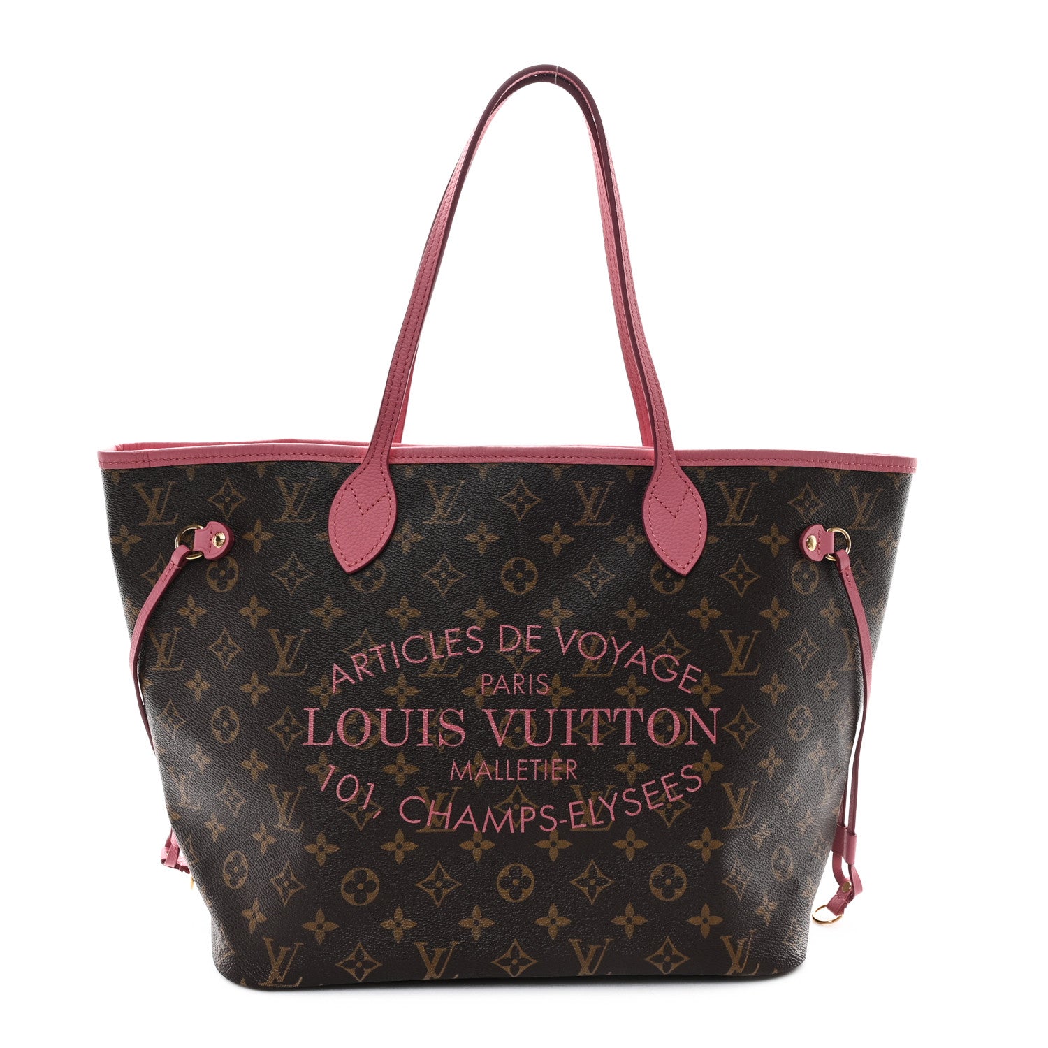 Louis Vuitton Monogram Articles de Voyage Ikat Neverfull MM Rose Velours 1 of 10