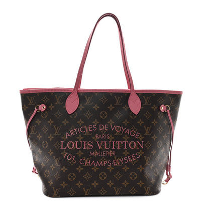 Louis Vuitton Monogram Articles de Voyage Ikat Neverfull MM Rose Velours 1 of 10
