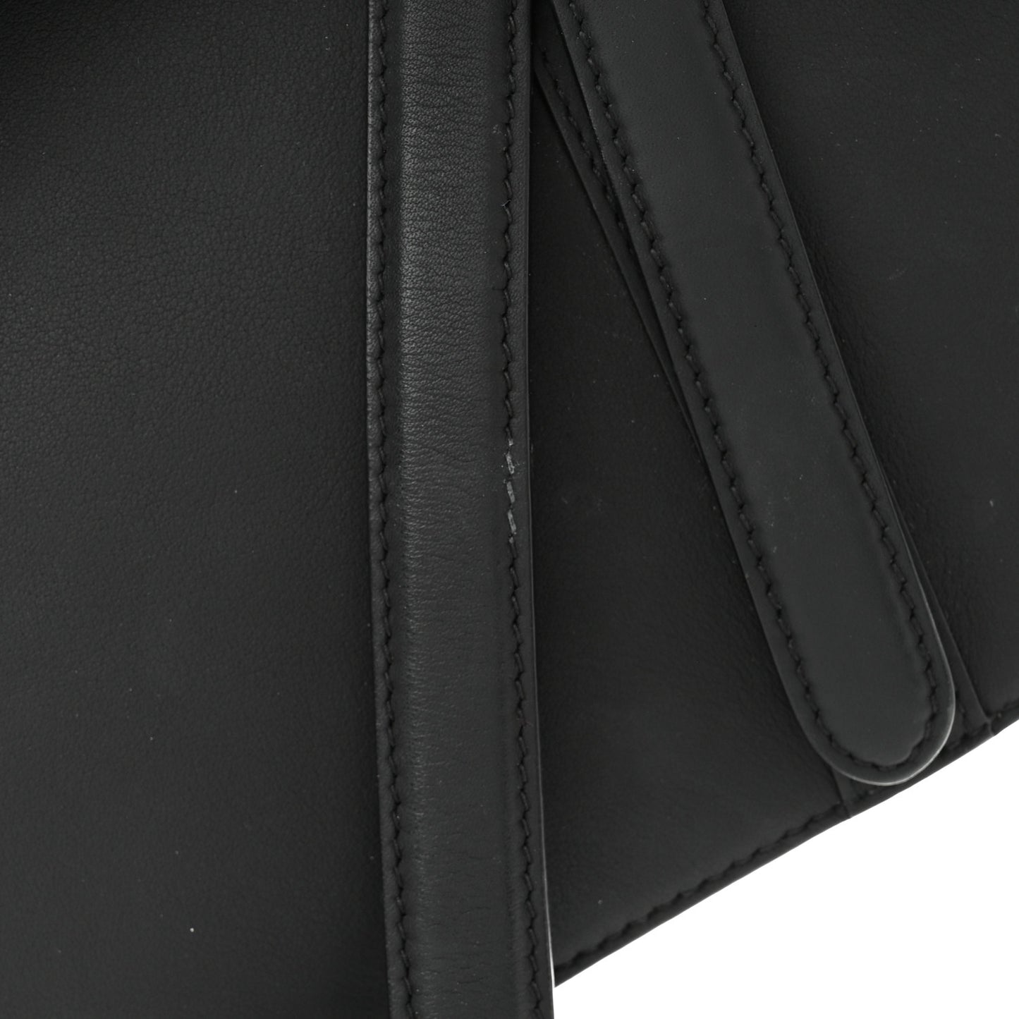 Ultra Matte Calfskin Saddle Bag Black