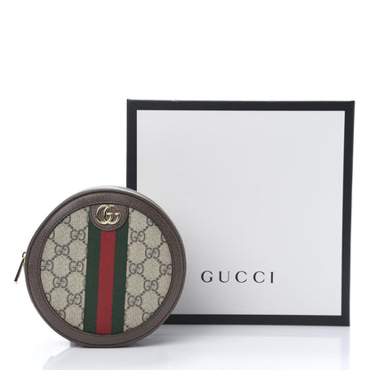 Gucci GG Supreme Monogram Web Mini Ophidia Round Backpack Brown 10 of 10