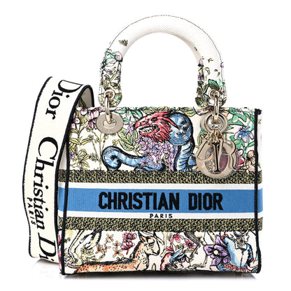 Christian Dior Canvas D-Constellation Embroidered Medium Lady D-Lite Latte Multicolor 1 of 9