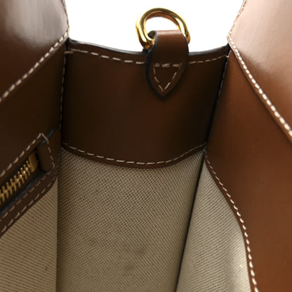 Burberry Canvas Smooth Calfskin Two Tone Mini Pocket Bag Natural Malt Brown 12 of 14