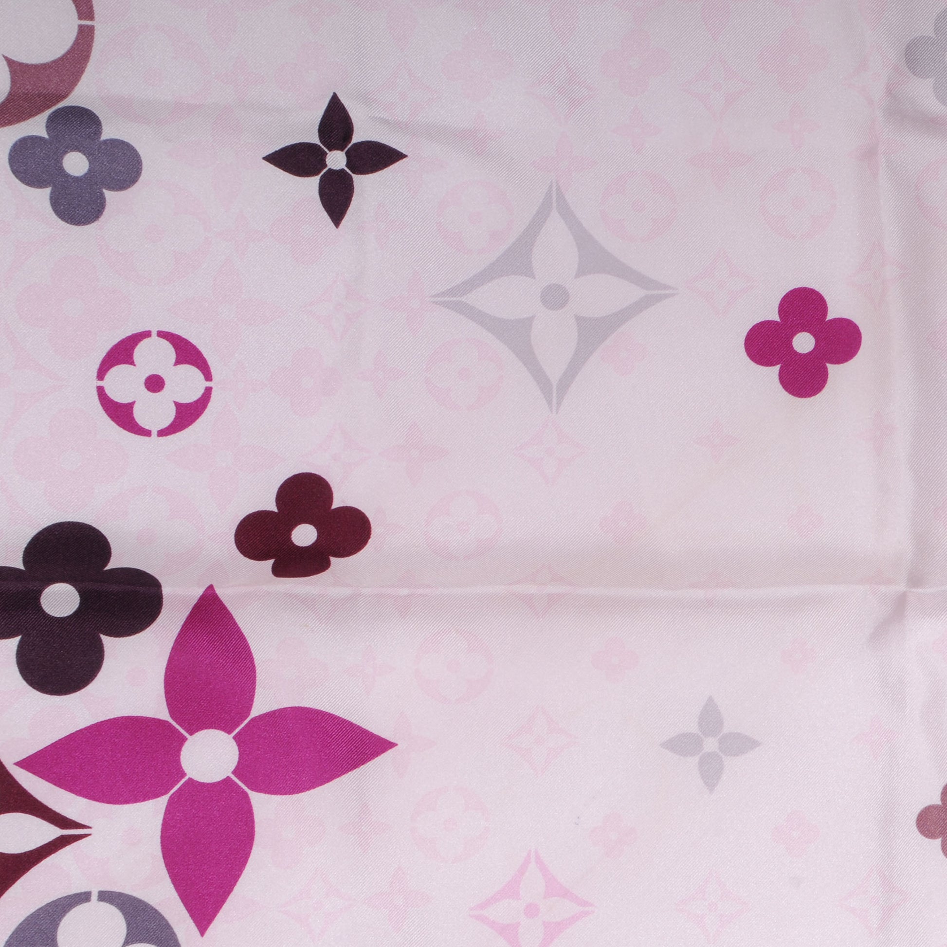 Louis Vuitton Silk Sweet Flowers Mini Square Scarf 1 of 4