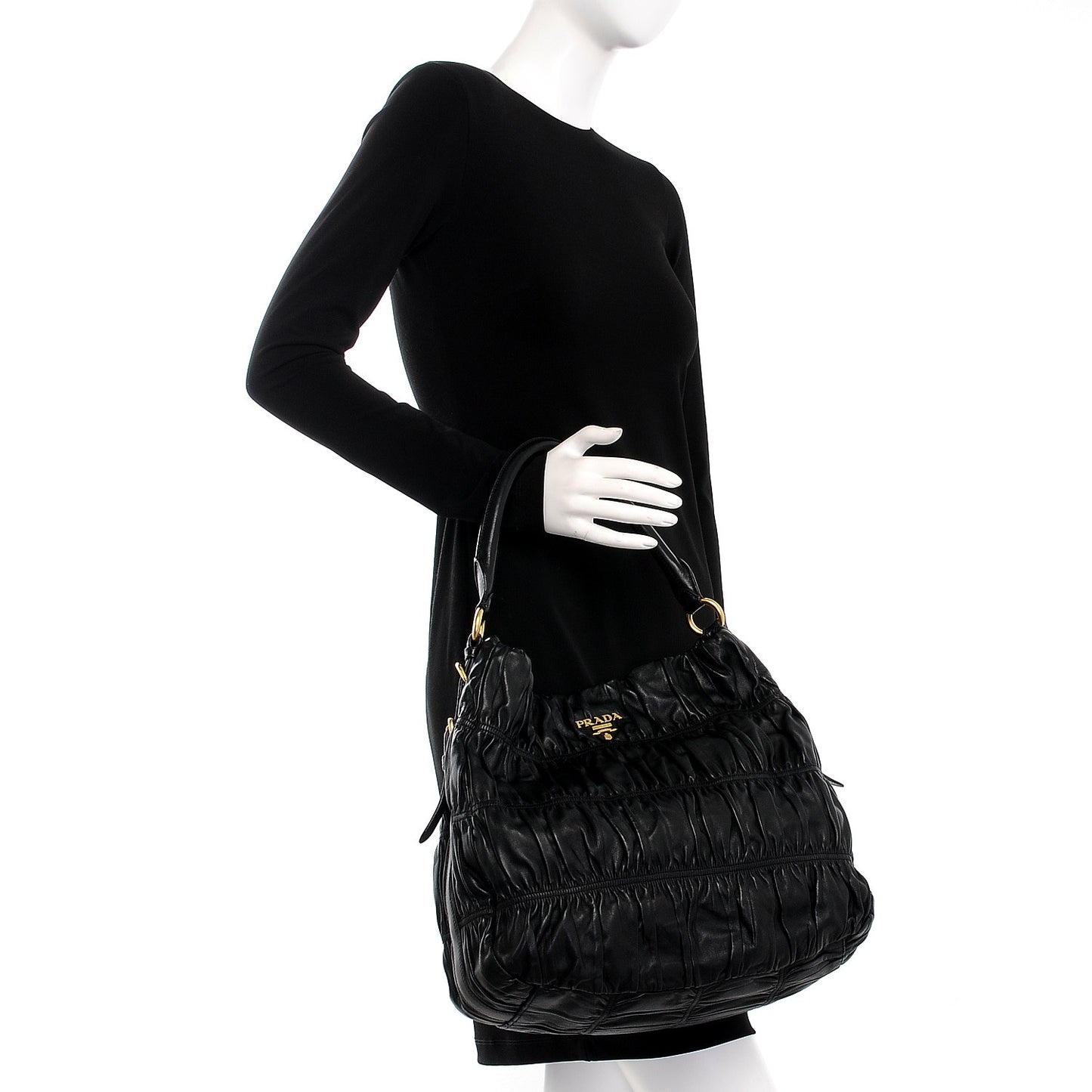 Nappa Gaufre Hobo Nero Black