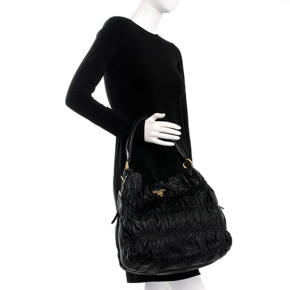 Prada Nappa Gaufre Hobo Nero Black 2 of 12