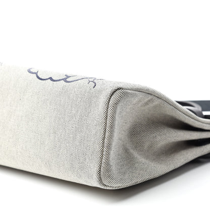 Hermes Vache Hunter Toile H Pegase Pop Herbag Zip Retourne 31 PM Bleu Indigo Ecru Black 8 of 11