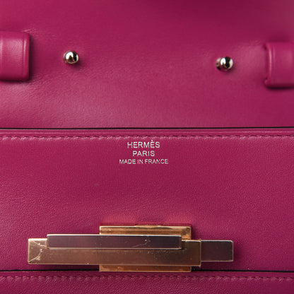 Hermes Villandry Calfskin Mini Cinhetic Wallet Rose Pourpre 8 of 9