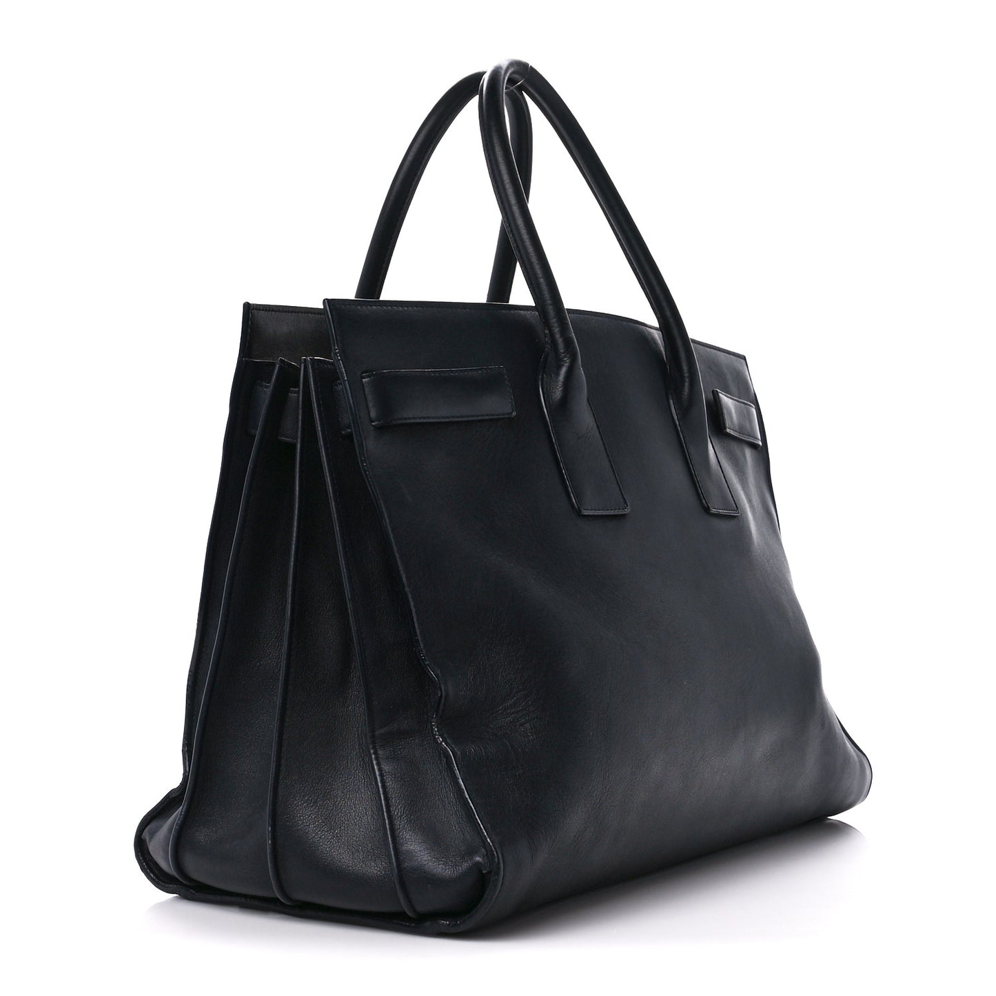 Calfskin Large Sac de Jour Carryall Navy Blue