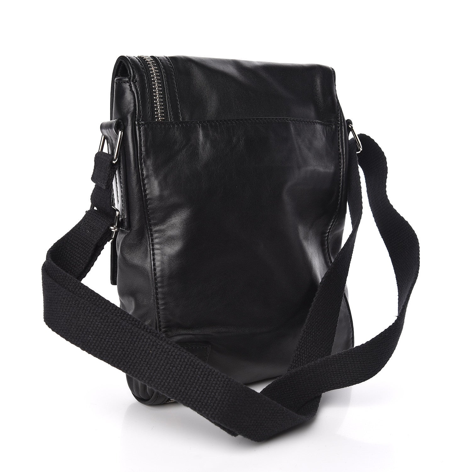 Christian Dior HOMME Calfskin Zip Messenger Black 3 of 10