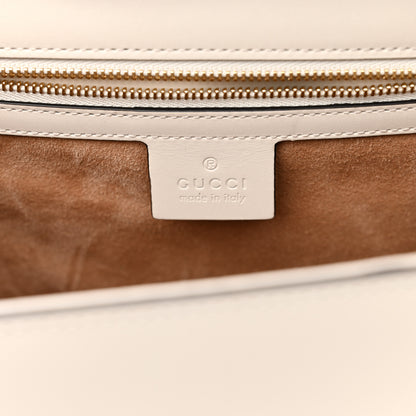 Gucci Calfskin Floral Medium Sylvie Top Handle Bag Off White 6 of 11