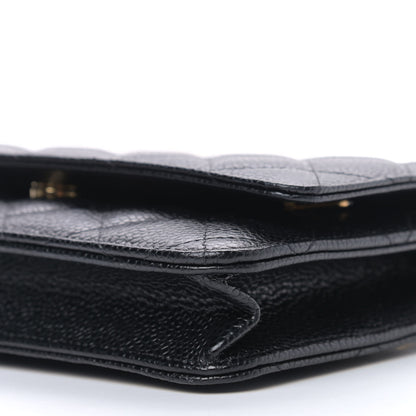 Chanel Caviar Quilted Wallet On Chain WOC Black 10 of 10