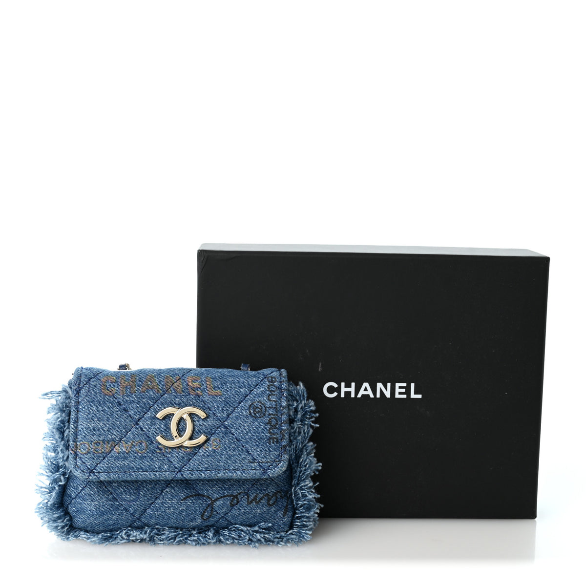 Denim Quilted Denim Mood Belt Bag Blue Multicolor