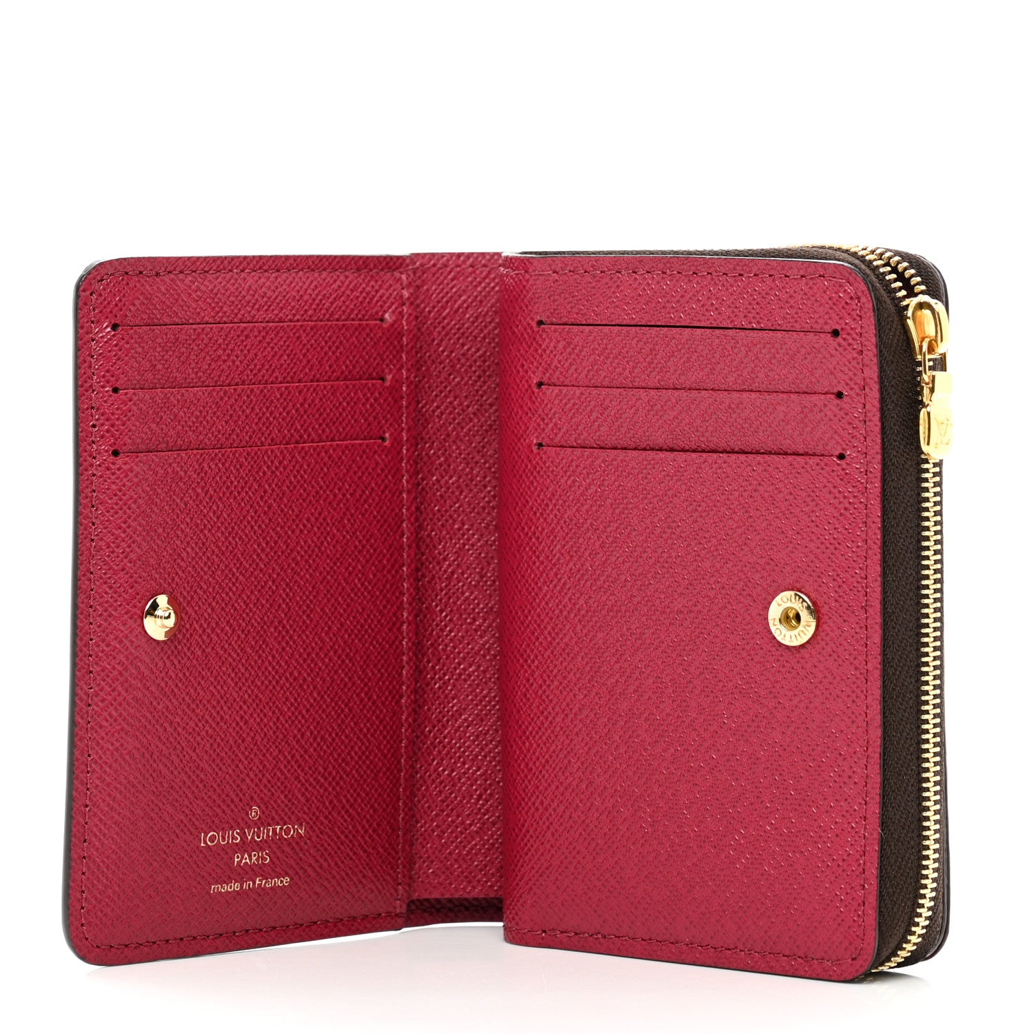 Louis Vuitton Monogram Lou Zippy Compact Wallet Red 6 of 8