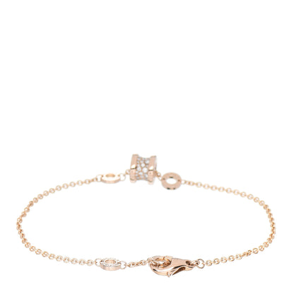 Bulgari 18K Rose Gold Diamond B.Zero1 Bracelet ML 2 of 4
