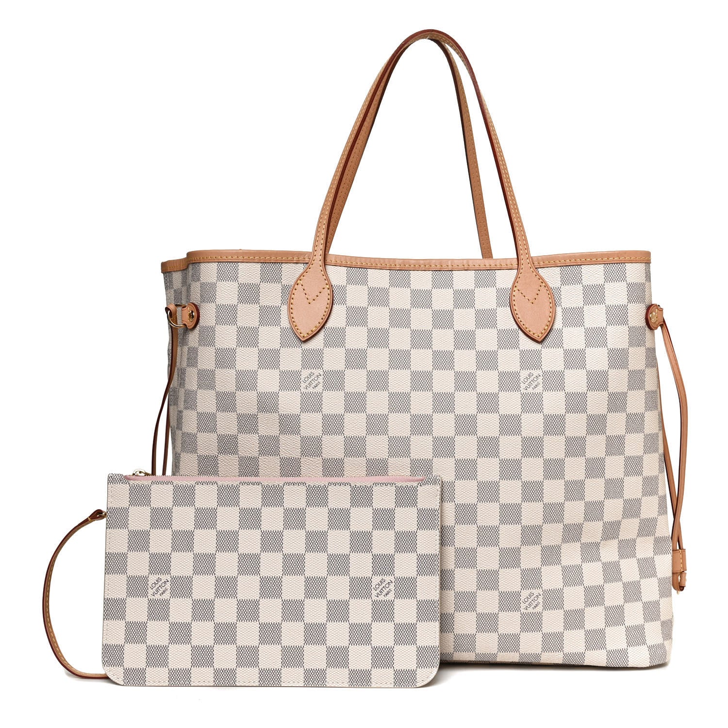 Louis Vuitton Damier Azur Neo Neverfull GM Rose Ballerine 1 of 14