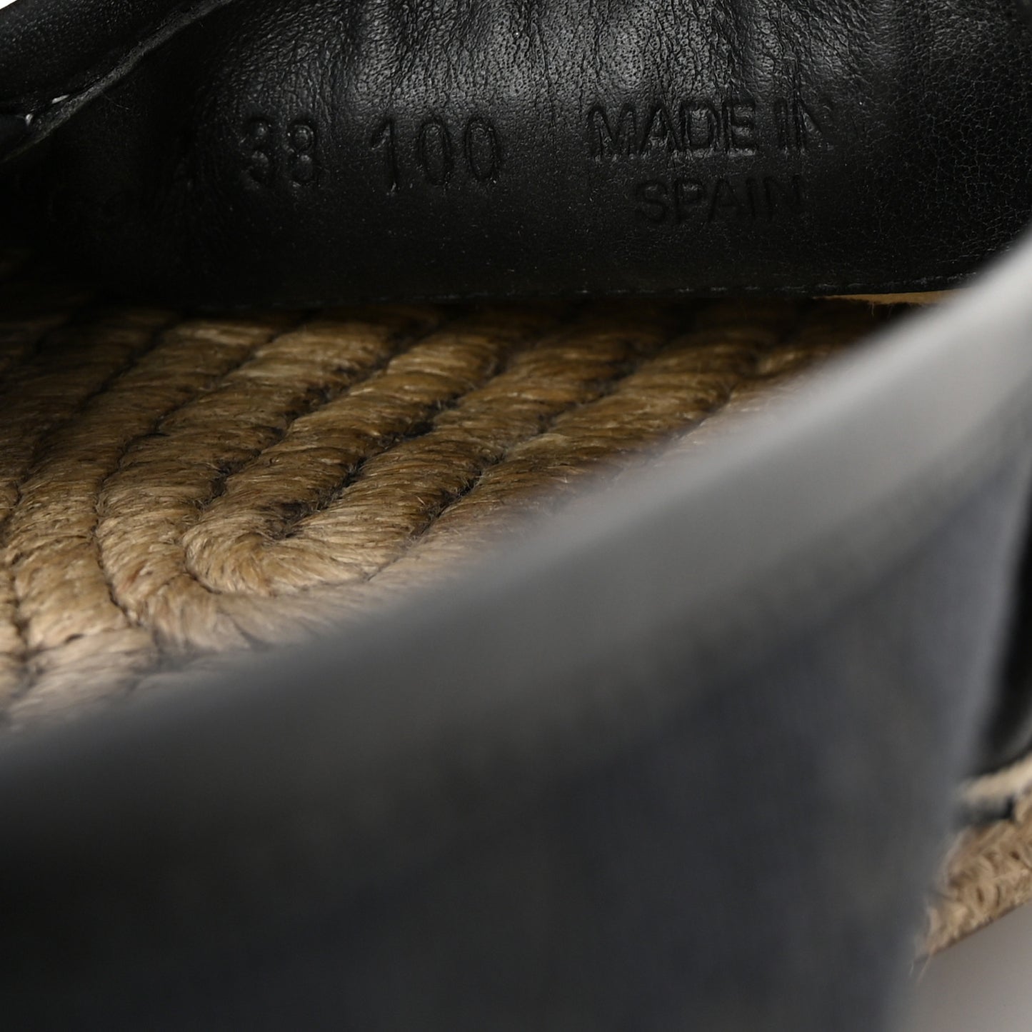 Monogram Espadrilles 38 Black