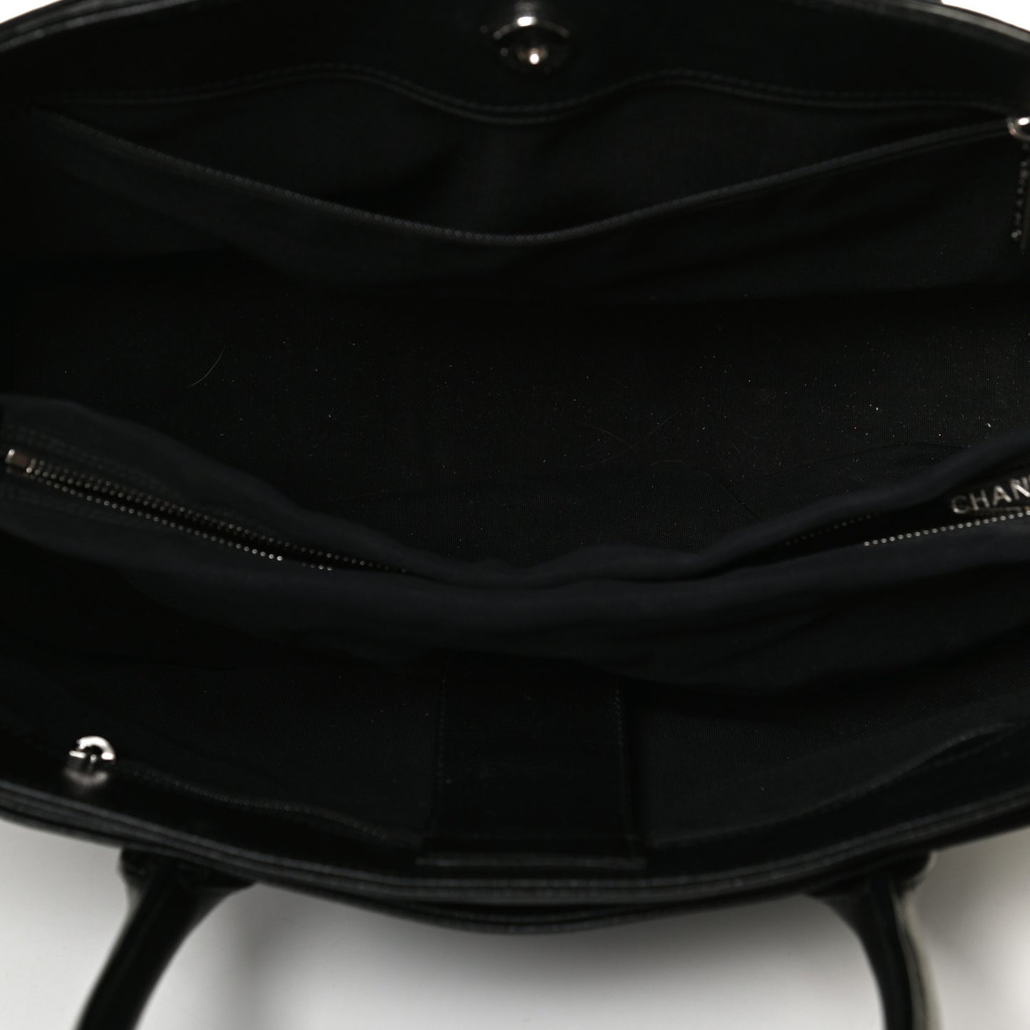 Calfskin Cerf Executive Shopper Tote Black