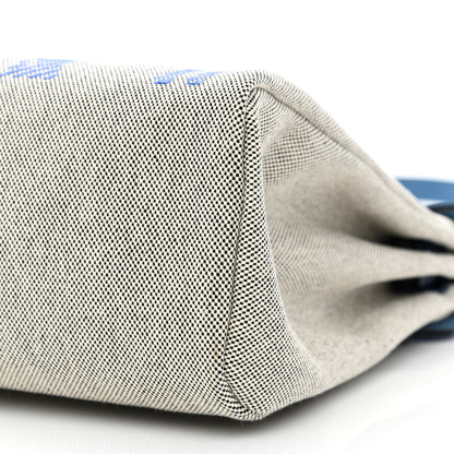 Hermes Vache Hunter Toile H Brides de Gala Herbag Zip Retourne 31 PM Bleu De France Ecru Black 12 of 12