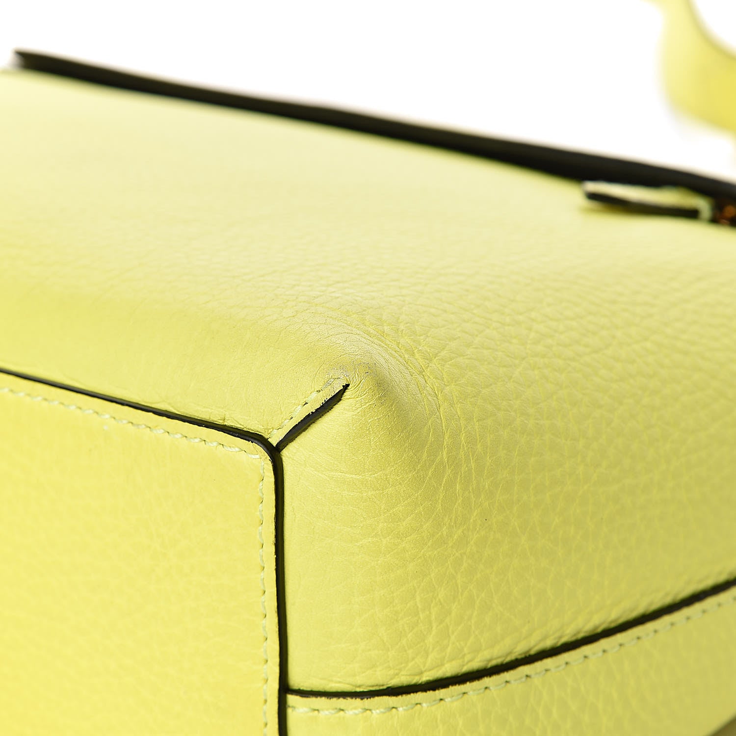 Burberry Signature Grain Small Burleigh Crossbody Bag Neon Yellow 18 of 18