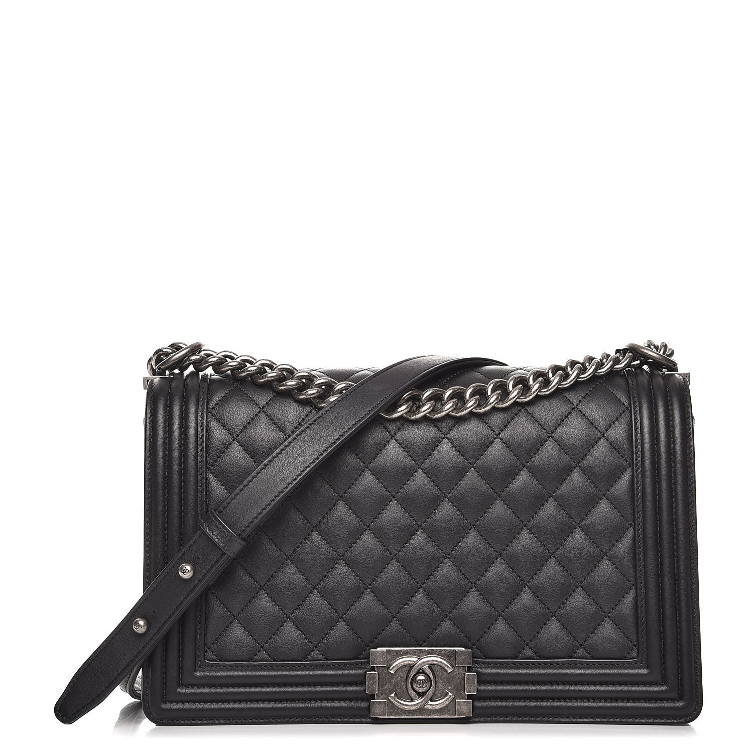 Chanel Calfskin Quilted New Medium Boy Flap Black 1 of 8