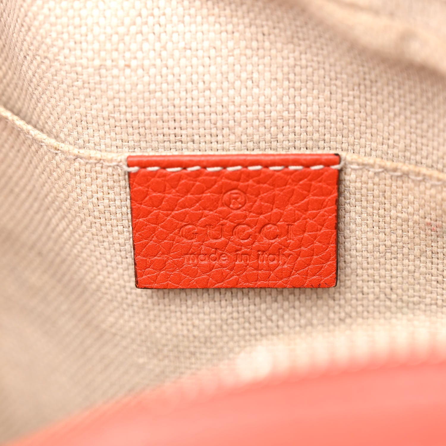 Gucci Pebbled Calfskin Small Soho Disco Bag Sun Orange 6 of 10