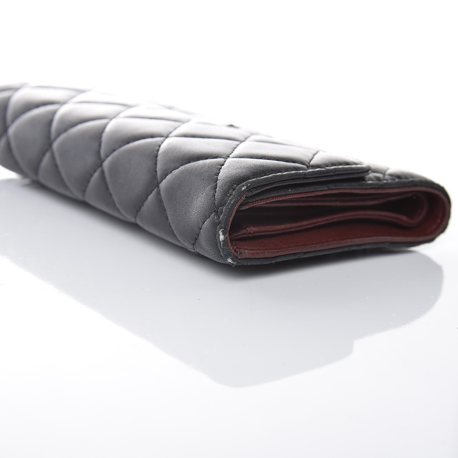 Chanel Lambskin Quilted Large Flap Wallet Black 14 of 15