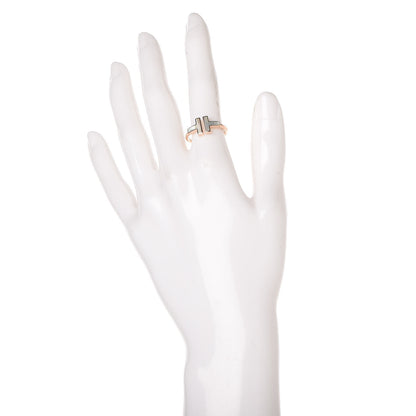 Tiffany 18K Rose Gold Mother of Pearl T Wire Ring 52 6 2 of 6