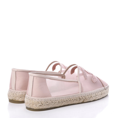 Chanel Mesh Grosgrain CC Espadrilles 42 Pink 4 of 11
