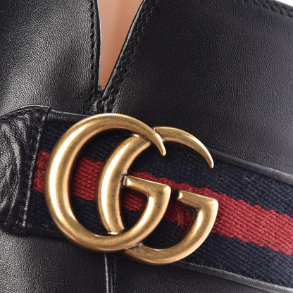 Gucci Calfskin Web Womens Peyton GG Slippers 40 Black 10 of 16