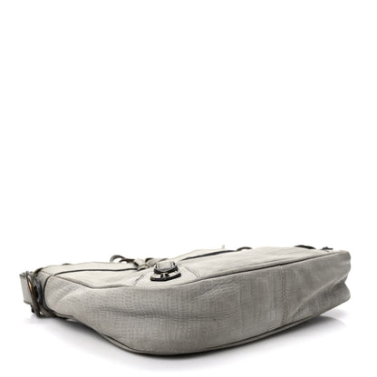 Balenciaga Agneau Lizard Embossed Classic Hardware Hip Gris Clair 4 of 15