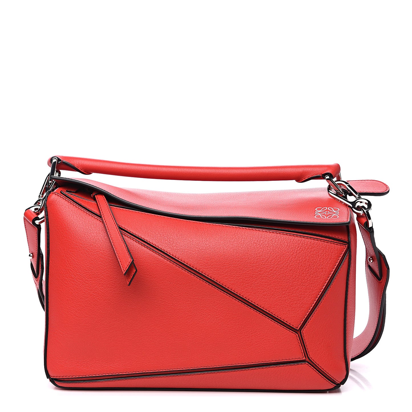 Calfskin Medium Puzzle Bag Scarlet
