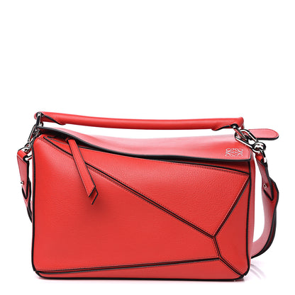 Loewe Calfskin Medium Puzzle Bag Scarlet 1 of 9