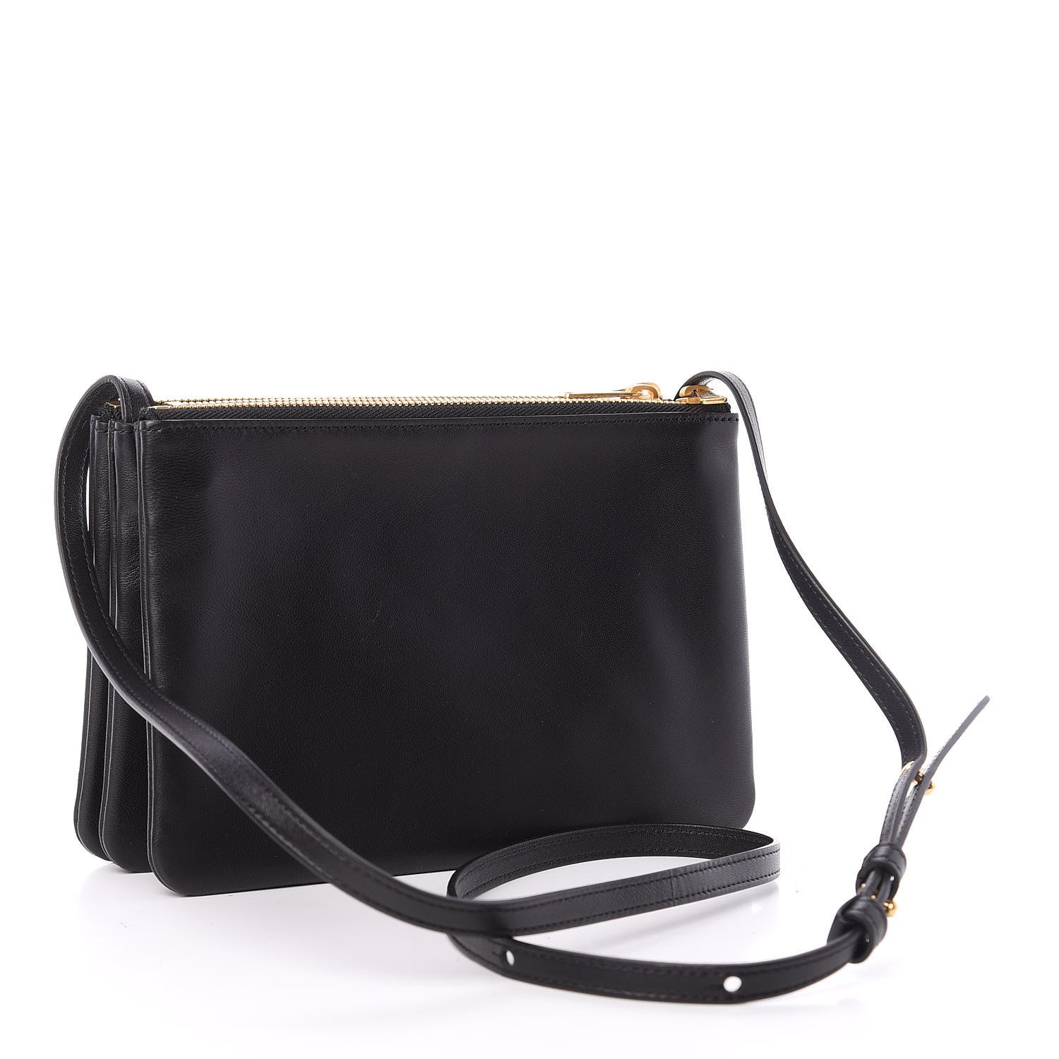 Celine Lambskin Small Trio Crossbody Bag Black 3 of 12