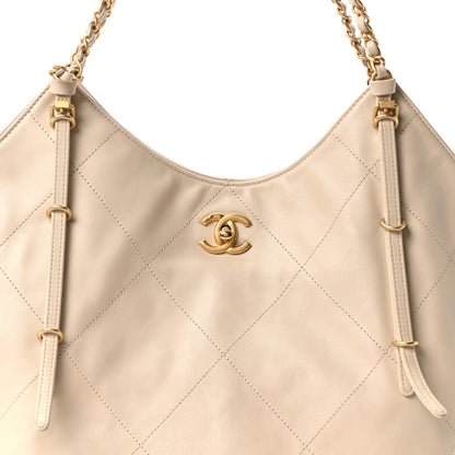 Chanel Calfskin Quilted Small Shopping Bag Beige 9 of 11