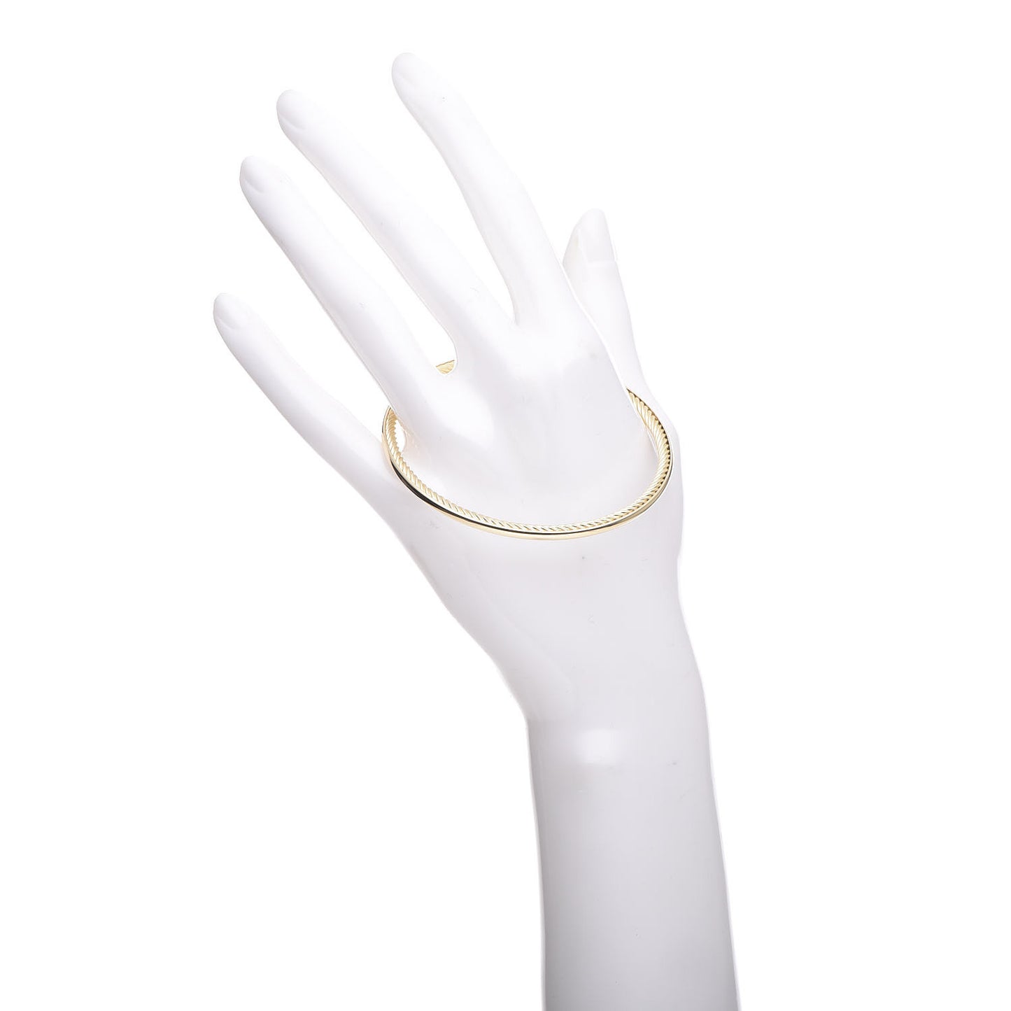 18K Yellow Gold 3mm Inside Cable Classic Bangle Bracelet