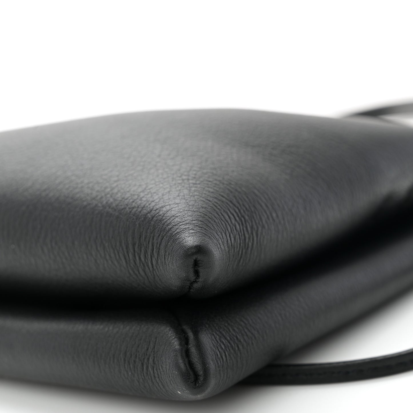 Matte Grained Calfskin Mini Nu Twin Bag Black