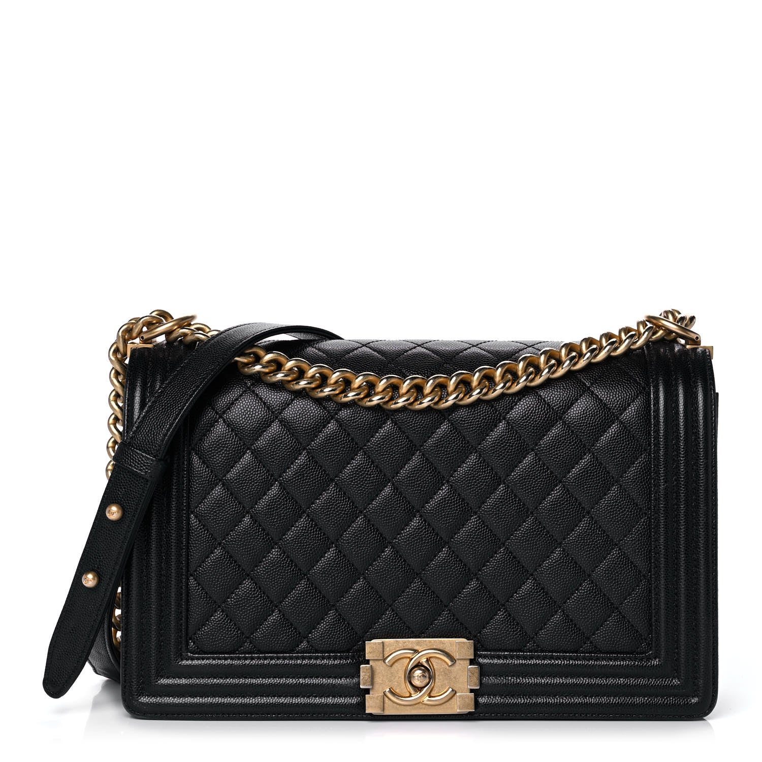 Chanel Caviar Quilted New Medium Boy Flap Black 1 of 12