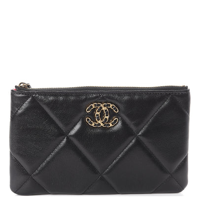 Chanel Goatskin Quilted 19 Cosmetic Case Black 1 of 6