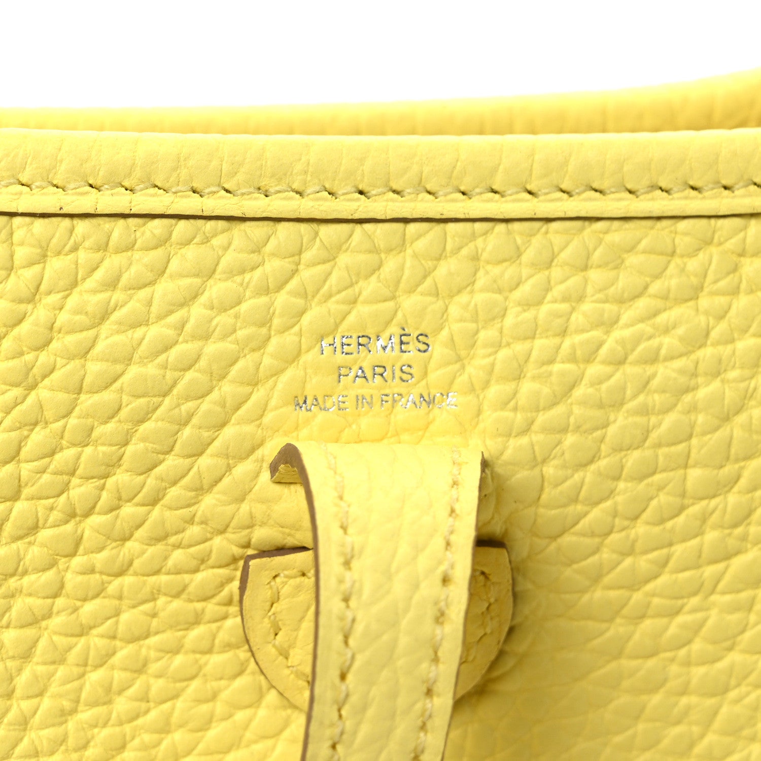 Hermes Taurillon Clemence Evelyne TPM Limoncello 6 of 9