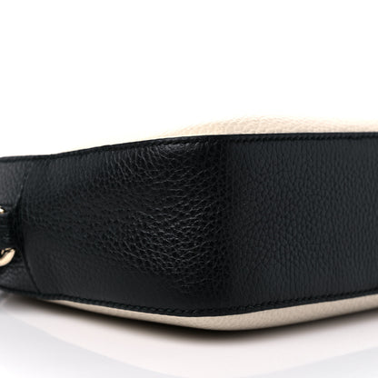 Gucci Dollar Calfskin Bi-Color Small Soho Disco Bag Mystic White Black 9 of 11