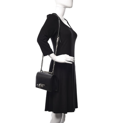 Alexander McQueen Calfskin Knuckle Shoulder Bag Black 2 of 22