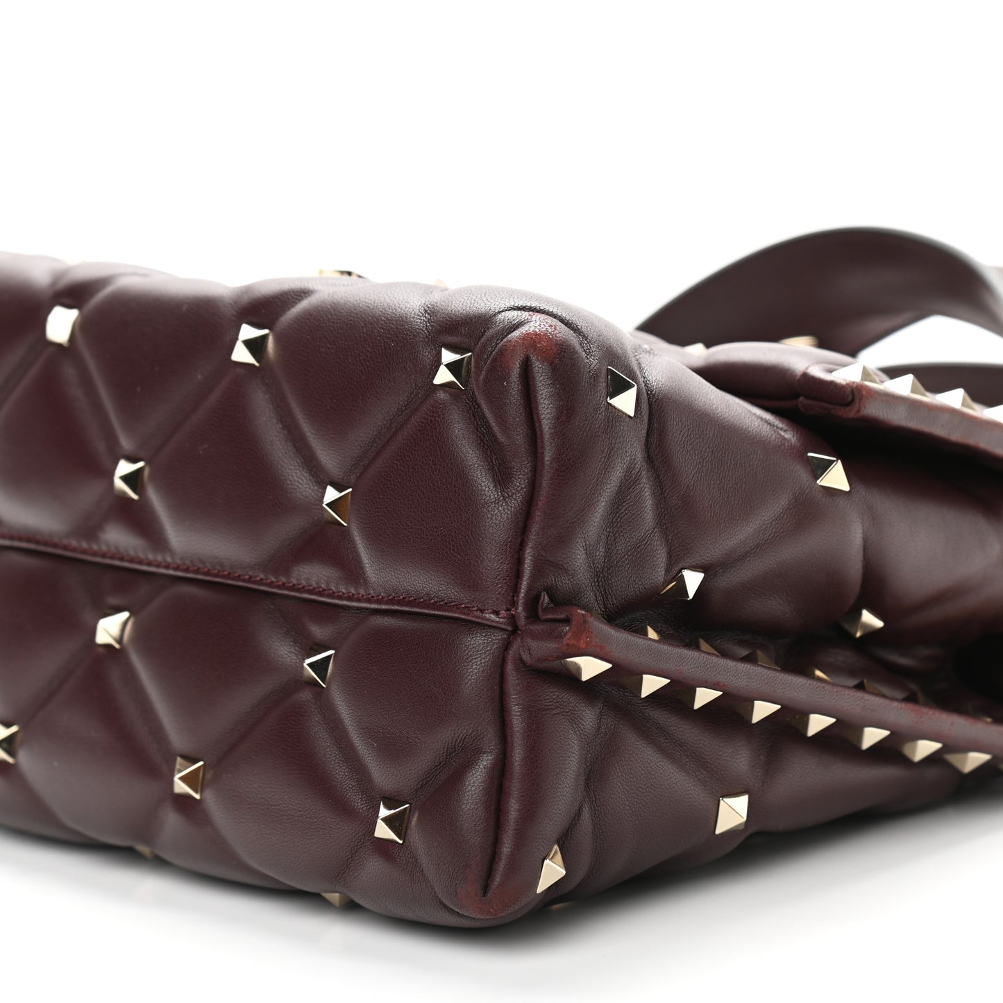 Nappa Medium Candystud Top Handle Bag Rubin