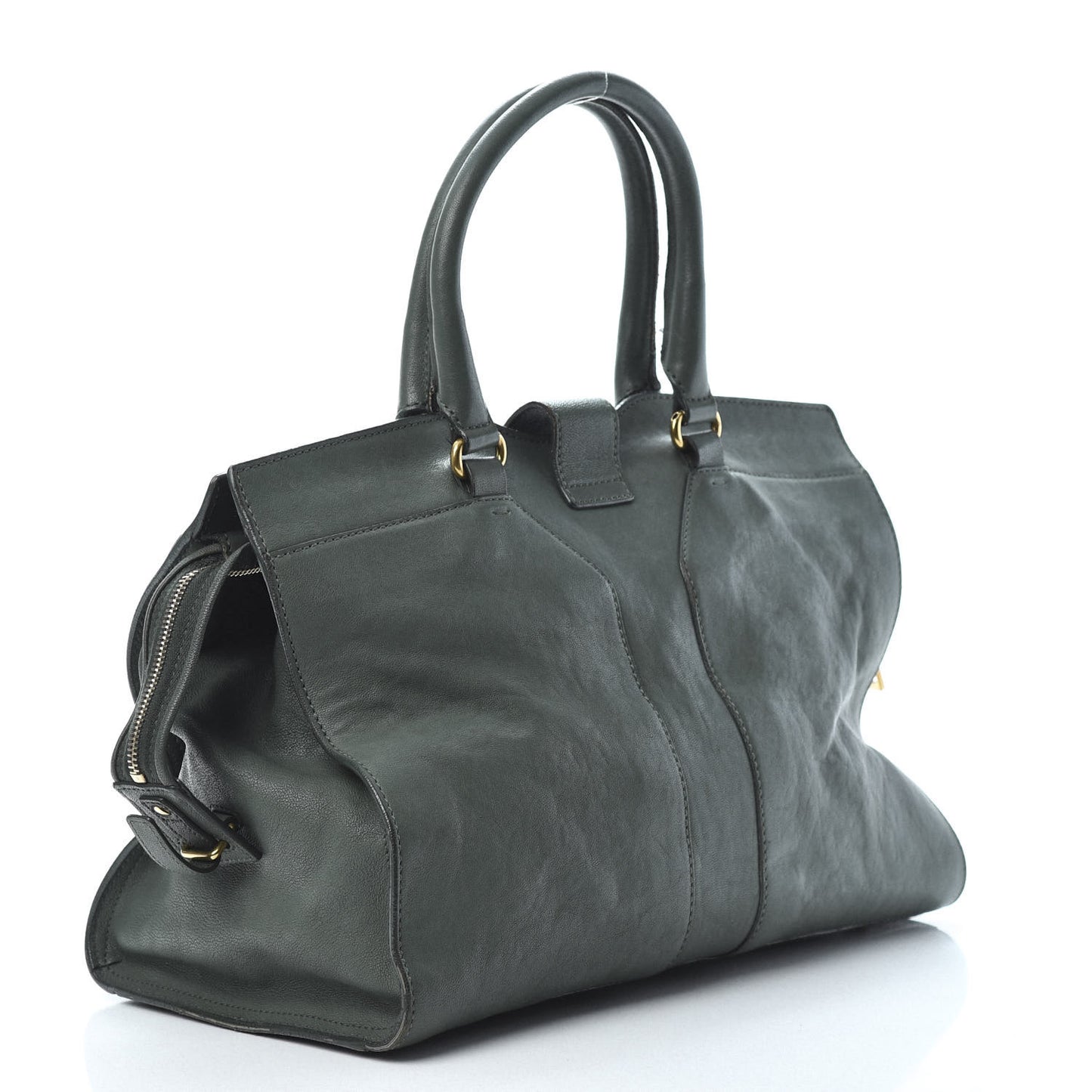 Calfskin Medium Classic Y Cabas Thyme